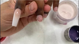 Acrylic Ombre For Beginners  Nails Tutorial [upl. by Emmit665]