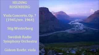 Hilding Rosenberg Viola Concerto Op  1945rev1964 Westerberg [upl. by Akisey]