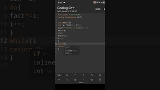 Factorial codingcexamplesyoutubeshorts [upl. by Anola786]