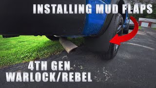 INSTALLING MUD FLAPS ON MY 4TH GEN RAM WARLOCKREBEL [upl. by Zulch202]