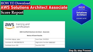 How To Download AWS Solutions Architect Associate Exam Results  Score Report  AWS  SAAC03 [upl. by Eidarb]