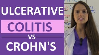 Crohns Disease vs Ulcerative Colitis Nursing  Crohns vs Colitis Chart Symptoms Treatment [upl. by Rebmaed654]