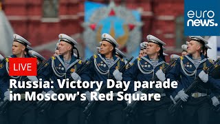 Russia Victory Day parade in Moscows Red Square  LIVE [upl. by Aikrehs]