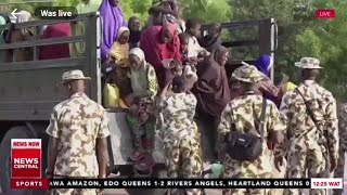 Sanitising Sambisa Forest Army Hands Over 350 Rescued Civilians to Borno State Government [upl. by Faxon138]