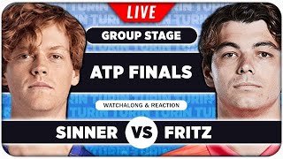 SINNER vs FRITZ • ATP Finals 2024 • LIVE Tennis Watchalong Stream [upl. by Ahsemak]