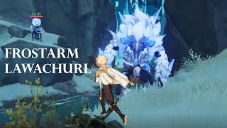 Encountering Frostarm Lawachurl  Genshin Impact new map Dragonspine [upl. by Stanislaw125]