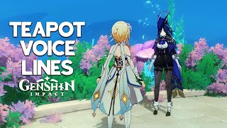 Clorinde Teapot Short Voice Lines  Dialogues  Genshin Impact [upl. by Sitrik779]