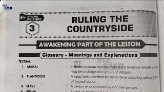 8th class social history 3rd chapter ruling the countryside question amp answers guide notes workbook [upl. by Kliman]