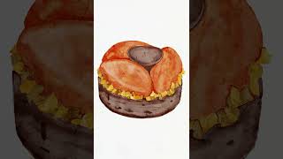 Realistic Watercolor for Procreate  Mango dessert Watercolor Drawing shorts watercolor procreate [upl. by Addia622]