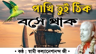 ★★ Pakhi Tui Thik Bose Thak  পাখি তুই ঠিক বসে থাক  Swami Kalyaneshanandaji Maharaj  Lyrical Video [upl. by Porett]