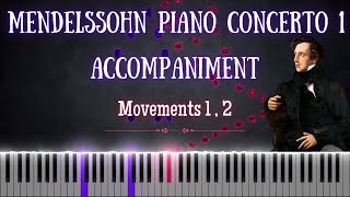 Mendelssohn  Piano Concerto No 1 in G minor Op 25 Movements 12 Accompaniment [upl. by Libbi]