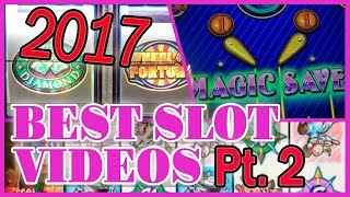 🎉 2017 BEST SLOT Videos PT2🔥 ✦ WINS of 500 ✦ Slot Machines w Brian Christopher [upl. by Ojahtnamas]