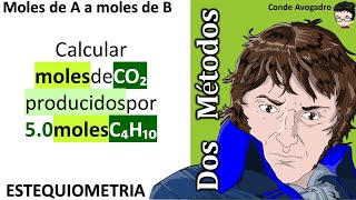 𝐌𝐨𝐥 𝐀−𝐌𝐨𝐥 𝐁 Cuantos moles de CO₂ son producidos por 50 moles C₄H₁₀ [upl. by Oikim]