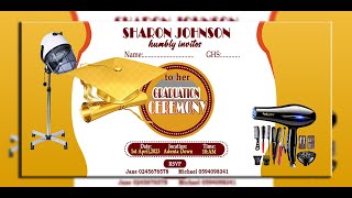 How to Design Graduation Invitation Card in Photoshop  Tutorial for Beginners [upl. by Berardo]