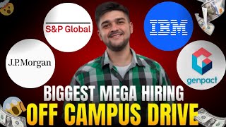 JPMorgan Biggest Hiring  SampP Global JPMorgan Genpact off campus drive  2025 Batch hiring [upl. by Adnik]