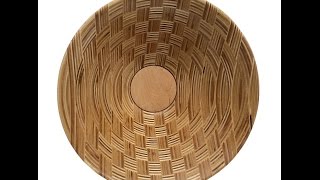 Bowl from a Board using Baltic Birch Plywood with a Weave Style [upl. by Moshell924]