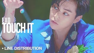 EXO 엑소  Touch It  Line Distribution Color Coded [upl. by Adnilim]