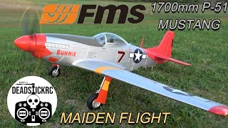 FMS 1700mm P 51 MUSTANG MAIDEN FLIGHT [upl. by Mishaan]