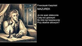 Franciszek Karpiński  MAZUREK [upl. by Edvard346]