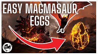 How To Get Easy Magmasaur Eggs  Ark Fjordur [upl. by Nrubloc780]