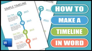 Make a VERTICAL TIMELINE in Word  Infographic in WORD [upl. by Esirehc255]