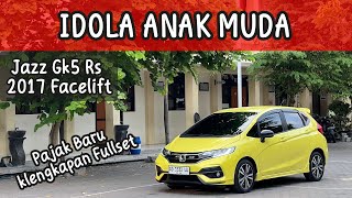 JUAL HONDA JAZZ RS GK5 FACELIFT 2017 CVT  WARNA LEMON AD PAJAK BARU FULLSET [upl. by Colvin194]