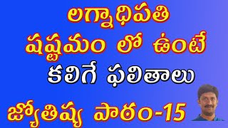 లగ్నాధిపతి షష్టమం లో ఉంటే కలిగే ఫలితాలు  Ascendant lord in 6th House  Astrology Lessons by PSV [upl. by Htepsle799]