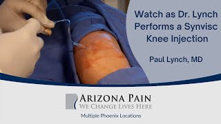 Watch as Dr Lynch Performs a Synvisc Knee Injection  Live [upl. by Nevah598]