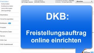 DKB Freistellungsauftrag online Anleitung [upl. by Gies]