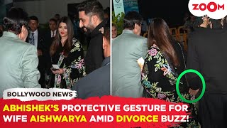 Abhishek Bachchan PROTECTIVELY holds Aishwarya Rai’s dupatta at Aaradhyas school event wins hearts [upl. by Atiuqet]