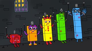 What happened why did they go to jail NB 1 2 3 4 5  Numberblocks fanmade coloring story [upl. by Terr]