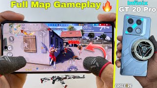 infinix gt 20 pro this is best gaming phone free fire full map gameplay with 2 finger handcam [upl. by Yelbmik]