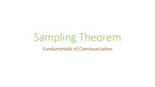 Sampling Theorem  Using MATLAB  Simulink [upl. by Ahsienel]