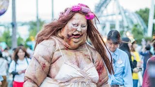 USJ ハロウィン ホラーナイト Zombie scary quotAmandaquotnakakatakot Halloween Horror Nights 좀비 喪屍 [upl. by Enovaj233]