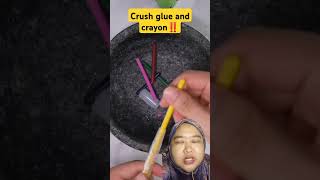 crush glue and crayon‼️ satisfying crushing [upl. by Llevad]