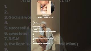 Ariana Grande Sweetener Album Ranking PART 1 arianagrande sweetener albumranking shorts [upl. by Candice]