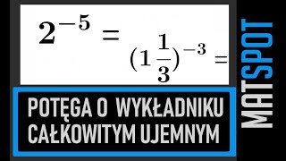 Potęga o wykładniku całkowitym ujemnym [upl. by Spearman]