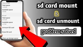 how to solve sd card mount problem  how to solve memory card unamount problem  storage problem [upl. by Silloc]