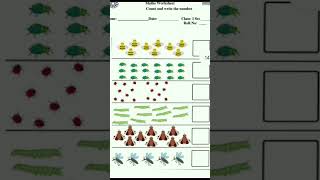 maths worksheet class 1practice worksheetsplease follow mathsyoutubeshorts [upl. by Nnylahs]