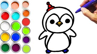 How to Draw a Cute Penguin  Fun and Easy Tutorial for Kids [upl. by Cozza]