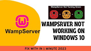 Wamp server not turning green in windows 10  100 working and Fix within one minute  2023 [upl. by Lorrimor515]