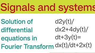 LTI system with differential eqn d2ytdx24dytdt3yt dxtdt2xt find impulse response [upl. by Angelo]