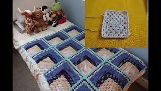 3D Mitred Granny Square CAL  Central Grey Square 1 Ep 2 [upl. by Seebeck]