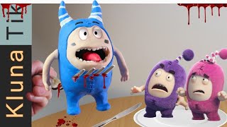 Kluna Tik eating Oddbods for dinner  ASMR food MUKBANG [upl. by Idnahs250]