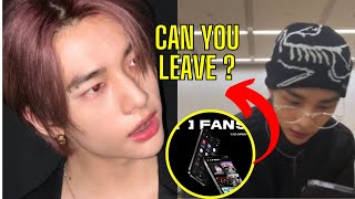 Stray Kids HYUNJIN Ask NonStays To Leave In His Live  straykids hyunjin hwanghyunjin kpop [upl. by Ingar]