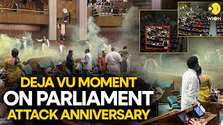 Parliament Security Breach Lok Sabha security breach on 22nd parliament attack anniversary  WION [upl. by Sascha]