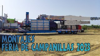 Montajes atracciones feria de Campanillas 2023 [upl. by Shipman]