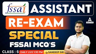 FSSAI MCQS  FSSAI Assistant Class 6  FSSAI Assistant Re Exam Date Released [upl. by Nani]