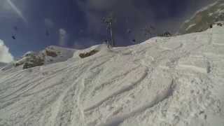 Massive Double Backflip Crash  Crans Montana 2014  Freeski POV Series [upl. by Einot556]