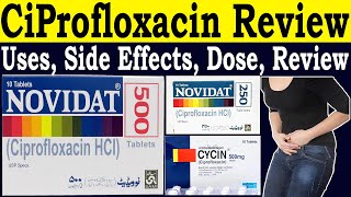 Ciprofloxacin tablets ip 500mg 250mg uses  Novidat tablets 250mg 500mg  Uses Side Effects Dose [upl. by Nihhi]